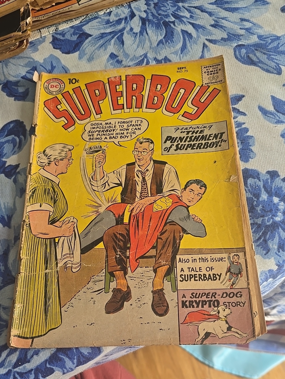 SUPERBOY #75 SEPT 1959 DC COMICS SUPERBABY KRYPTO